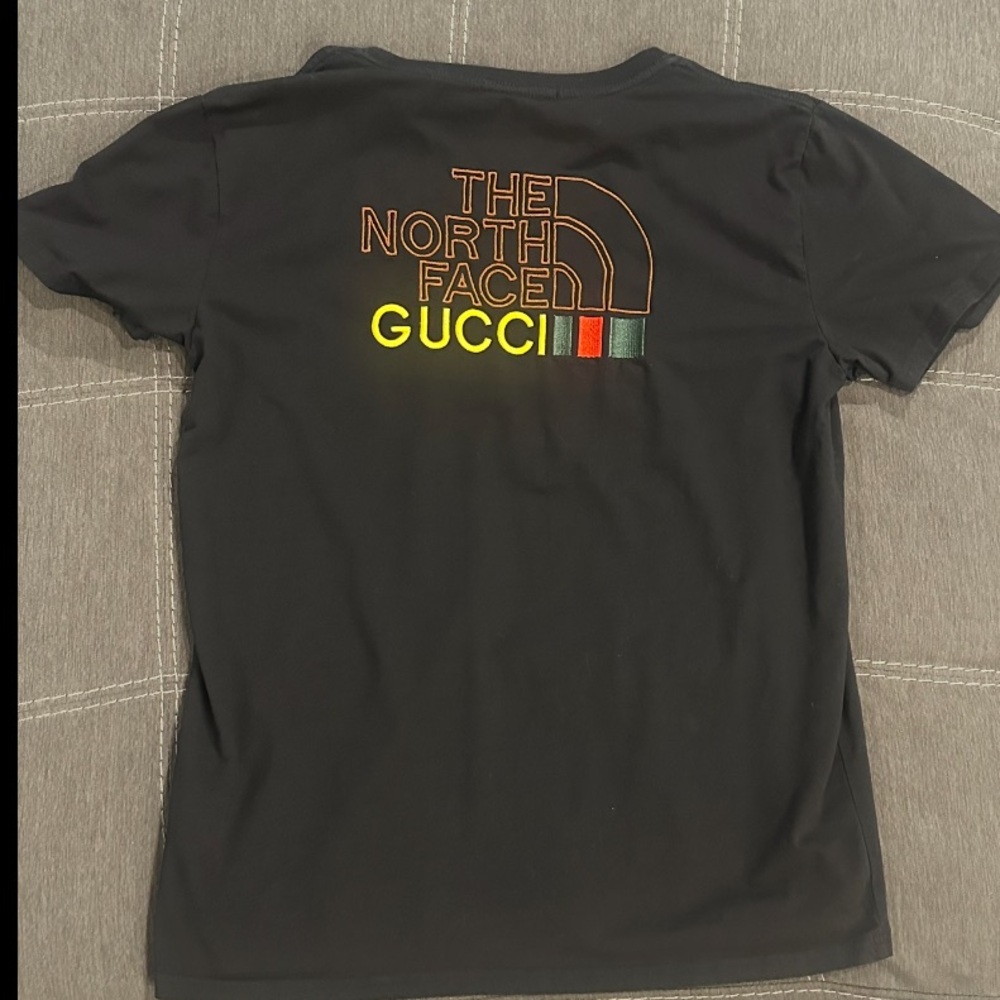 The North Face Gucci Black T-Shirt Rare - Picture 2 of 5